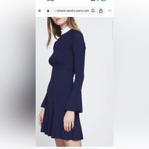 Sandro dress
• Knitted
• Jewelled zip fastening
• Cinched at